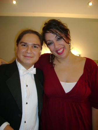 David Fernandez y la cantante Regina Orozco