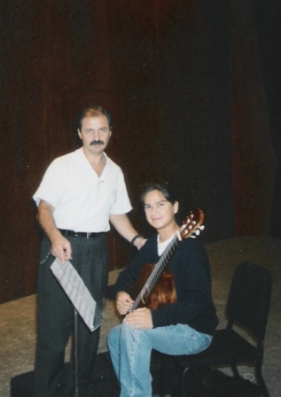 David FernÃ¡ndez con el director mexicano Enrique Barrios