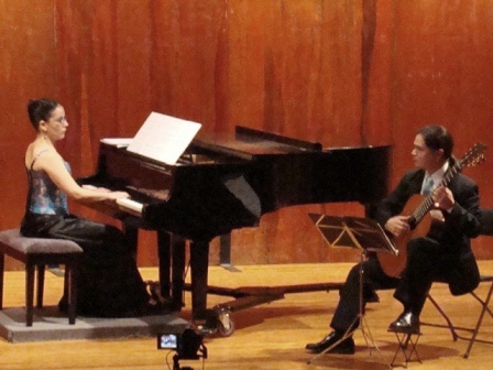 David Fernandez en concierto con la pianista mexicana Luisa Gonzalez Pardo